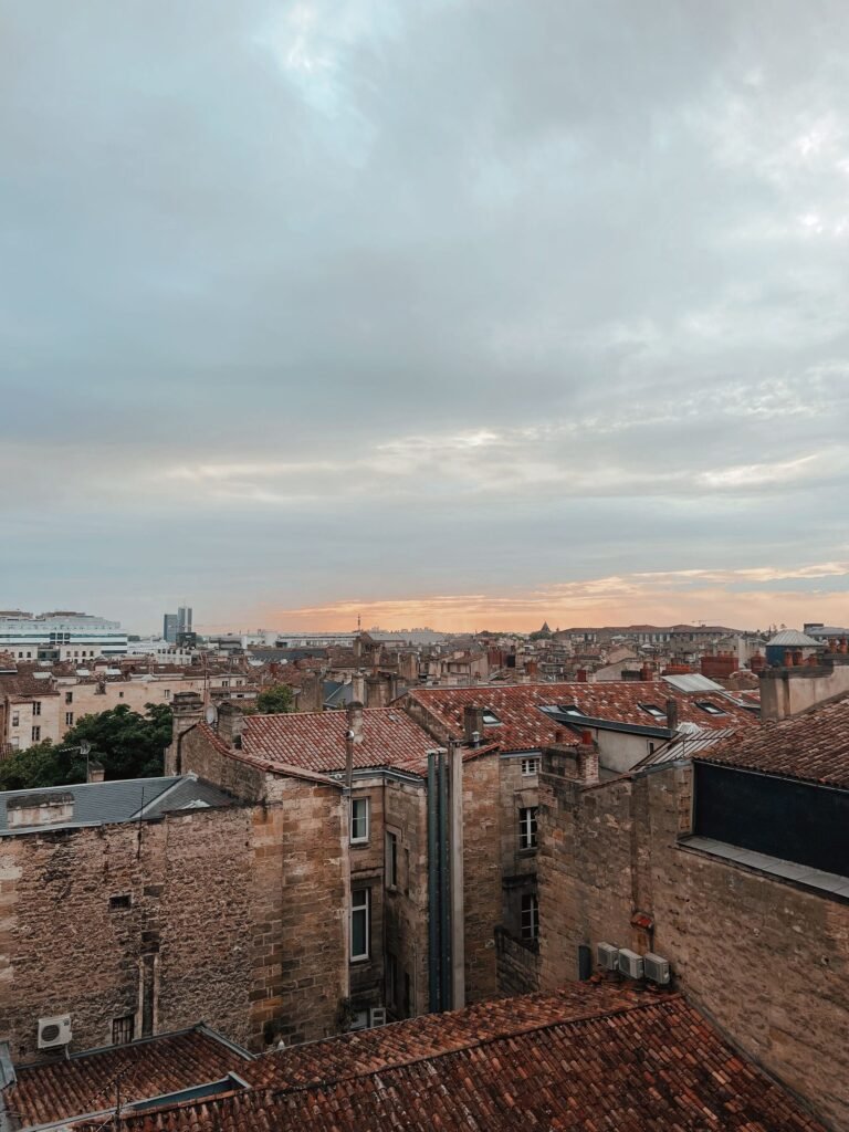 Vue aérienne des toits de Bordeaux